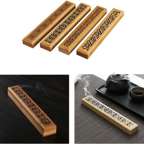 Solid Wood Dual Use Incense Burner Handmade Wooden Indian Cone Stick Holders Lying Censer For India Sticks Cones Home Decor