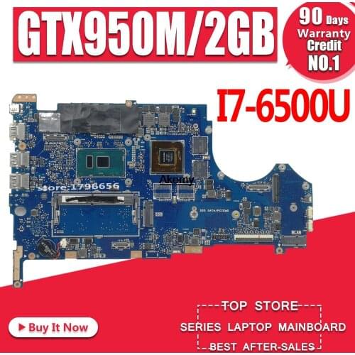 Laptop Motherboard For Asus Q534U Q534UX Q534UQ Q534UQK Mainboard with GTX950M/2GB Video card I7-6500U 8GB RAM