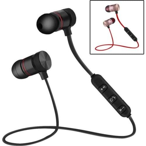 Metal Magnet Earphone Wireless Bluetooth Sports Running In-ear Stereo Headset