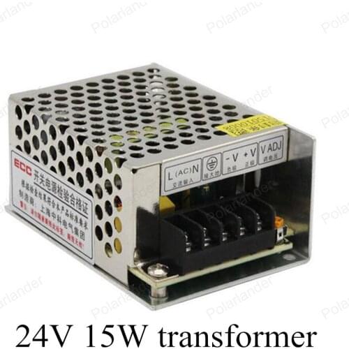 Mini size LED strip Driving power supply AC 220V 50~60HZ to DC 24V 15W Insulating aluminum Lighting Transformer