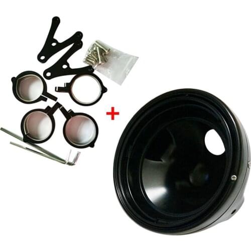 Moto Accessories 7 Inch Headlight Housing Bracket Motorcycle Shell Side Mounting Bracket Adjustable Bracket For Harley Yamaha