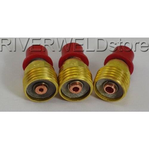 TIG KIT Gas Lens Collet Body 45V43 45V44 45V45 Fit TIG Welding Torch PTA DB SR WP 9 20 25 Series, 3pk