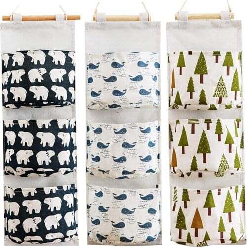 3 Pcs Wall Hanging Storage Bag,over the Door Organizer,Hanging Pocket(with 3 Pockets),for Bedroom,Bathroom,Kitchen