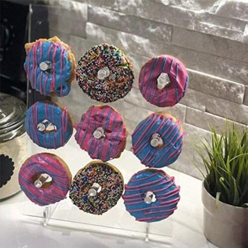 Donut Wall Acrylic Donut Holds Donut Birthday Decoration Candy Sweet Display Rack Baby Shower Wedding Birthday Table Decorations
