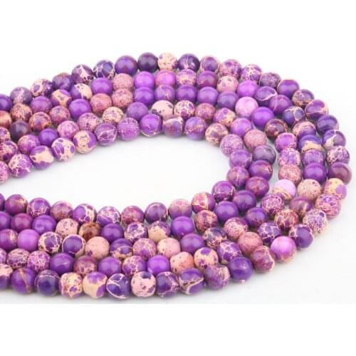 Natural Purple Emperor Stone Beads 4 6 8 10 12mm Loose Beads For Jewelry Making Necklace Bracelet Accessories Wholesale