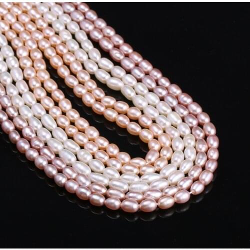 4-4.5mm AAA Natural Freshwater Pearl Beading Spherical Real Pearls for DIY Charms Bracelet Necklace Jewelry Making Strand 36cm