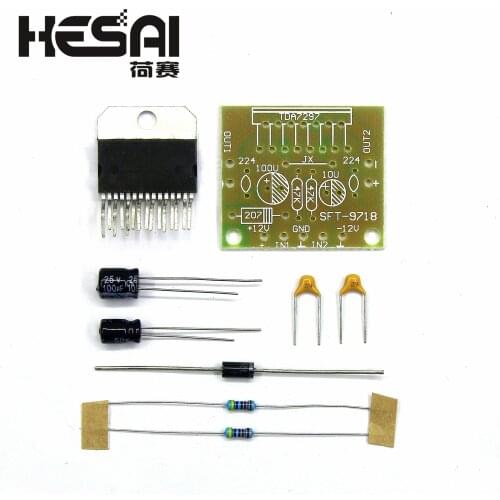 TDA7297 Amplifier Board Spare Parts DC 12V Grade 2.0 Dual Audio Encoding 15W Electronic DIY KIT
