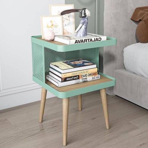 Nordic Bedside Table Modern Minimalist Nightstands Bedroom Ins Style Bedside Storage Shelf Creative Living Room Sofa Side Table