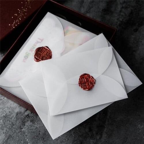 30 pcs /lot DIY Clear Envelope Sulfuric Acid Paper Kawaii White Envelopes Wedding Invitation Gift Packing YD 40