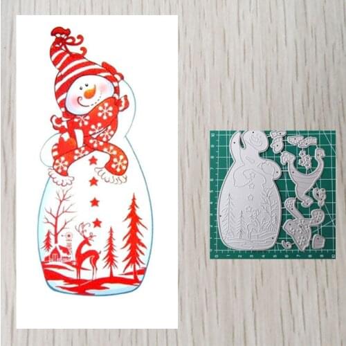 Christmas Snowman Cutting Dies For Scrapbooking Paper Card Making Stencil Die Knives Mold For Cutting Scrapbooking