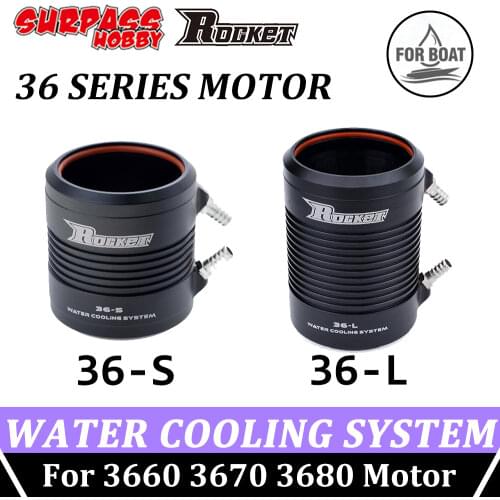 SURPASS HOBBY Rocket 36 Series Motor Water Cooling System Jacket 36-S 36-L for 3660 3670 3680 RC Boat Brushless Motor Traxxas