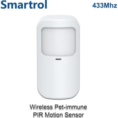 433MHz PIR Motion Sensor Detector Pet-immune Wireless Infrared Motion Detector for Home Alarm System APP Remote Control