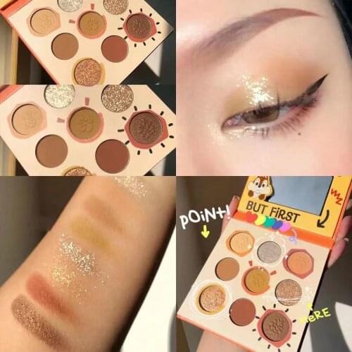 Eyeshadow Palette Shimmer Matte Glitter Pigmented Eye Shadow Pallete 9 Colors Metallic Shiny Diamond Makeup Palette Cosmetic