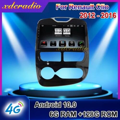 Xdcradio Android 10.0 For Renault Clio Car Radio Automotivo Auto GPS Navigation Car Dvd Multimedia Player Stereo 4G BT 2012-2016