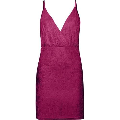 Women Dress 2021 Autumn Gold Wool Sleeveless v-neck Nightclub Fashion Sexy Dress Mini Dresses Vestidos Dropshipping LY1752