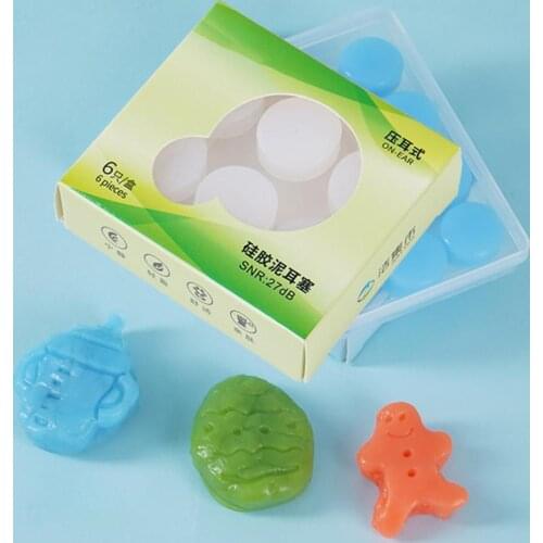 1 Box Sound Insulation Ear Plugs Water-proof Silicone Noise Reduction Sleeping Earplugs for Swimming
