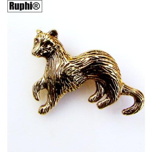 Cute Vivid Metal Skunks Pin Brooch Ferret Animal Weasel Charm Badge Pin Fashion Ornament Jewelry Accessories 1pc x New