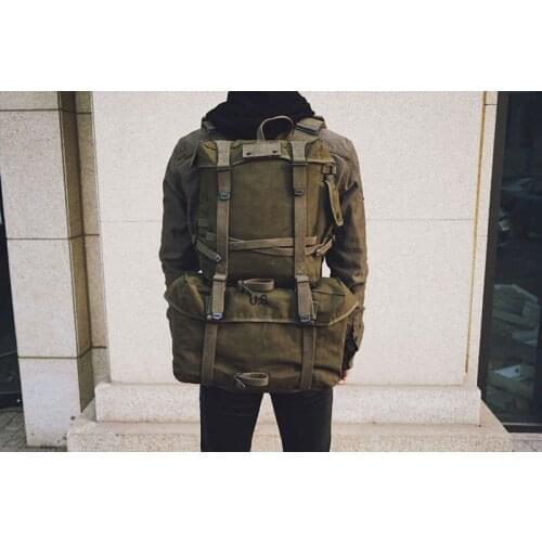 WW2 KOREAN WAR VIETNAM US M1945 BACKPACK SET COMBAT PISTOL BELT SUSPENDER - World military Store