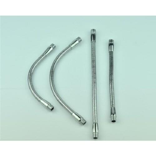 2 pieces/lot M10 male screw thread Soft Light metal Flexible conduit hose pipe metal gooseneck hose serpentine tube clamp lamp