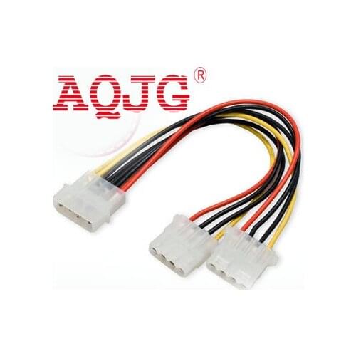 5pcs/lot New 8 inch Computer Molex 4 Pin Power Supply Y Splitter Cable