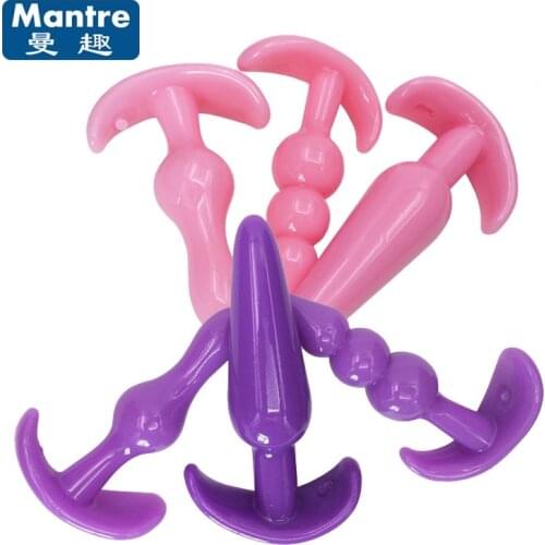 Safe Silicone Anal Plug Beads Jelly Toys Dildo Sex Toys for Men Woman Butt Plug