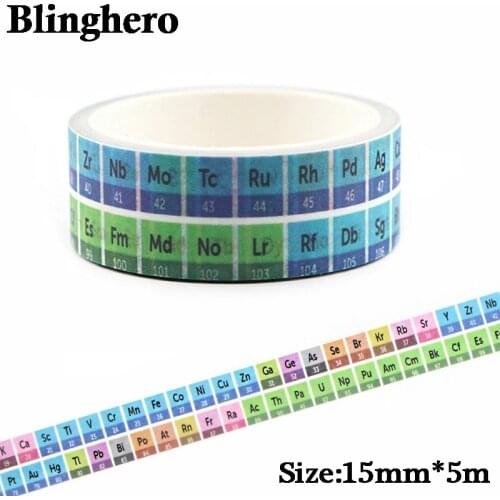 CA399 The periodic table Washi Tape Adhesive Tape DIY Decoration Sticker Scrapbooking Diary Masking Tape Stationery Sticker