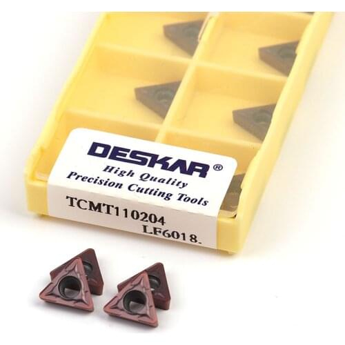 DESKAR TCMT110204 TCMT110208 TCMT16T304 TCMT16T308 LF6118 LF6018 High quality carbide insert lathe tool for stainless steel