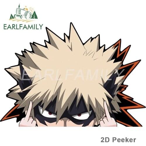 EARLFAMILY 13cm x 9.3cm for My Hero Academia Car Stickers RV JDM Decal Anime Caravan Funny Decal Vinyl Car Wrap Waterproof Decor