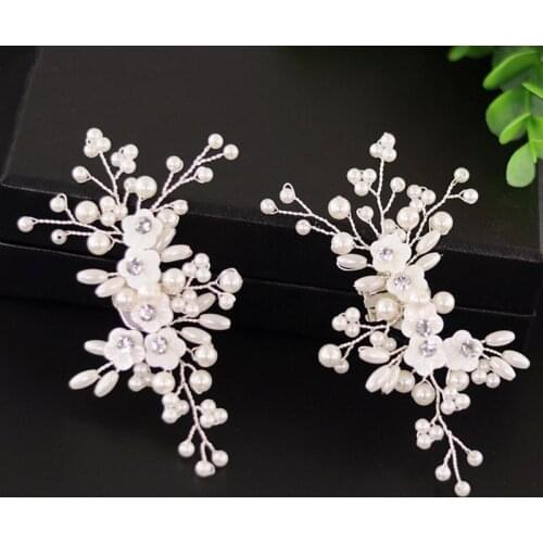 Elegant DIY High Heel Charms Decoration Shoe Clip Simulated Pearl Floral Beads Women Shoes Clips Buckle Fashion Clothing Sandals