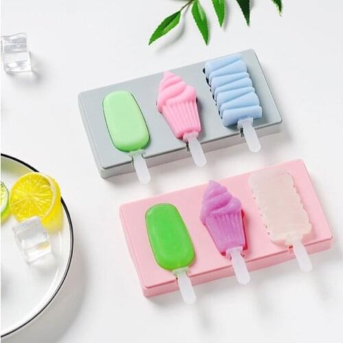 Animals Shape Jelly Form Maker for Ice lolly Moulds Silicone Ice Cream Mold with Cover Ice Cube Tray for Candy Bar Decoration