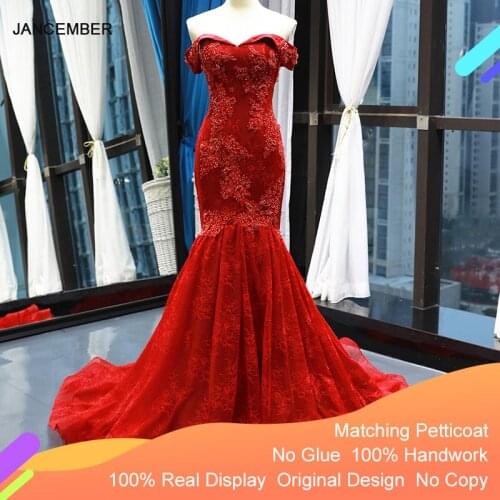 J66776 Jancember Glitter Mermaid Dress In Evening Dresses Sweetheart With Red Carpet Dresses Dress Dress Pengantin Mermaid Merah