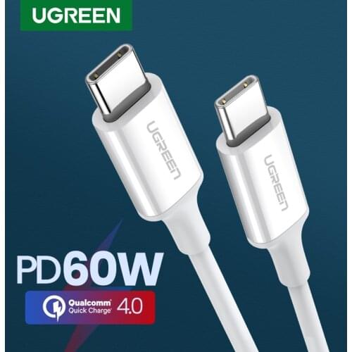 Ugreen PD 60W USB C to USB Type-C Cable QC4.0 3.0 Fast Charge Data Cable for Macbook Samsung S9 Plus USB C Cable for Huawei P30