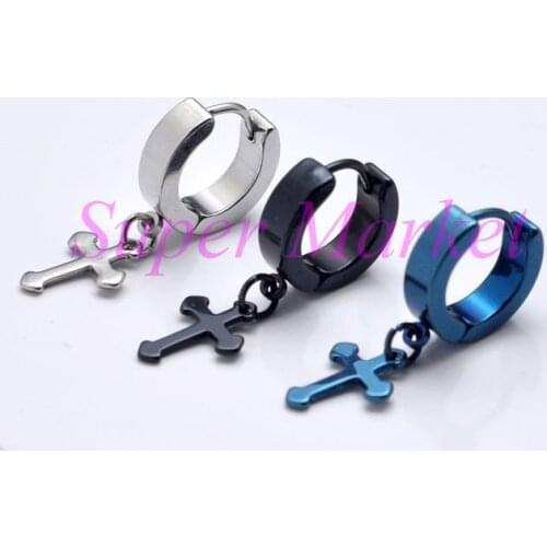 Cross Pendant Stud Nail Promotional Gift Hot Sale Titanium Ear piercing plugs tunnel 100pcs/lot Free Shipping