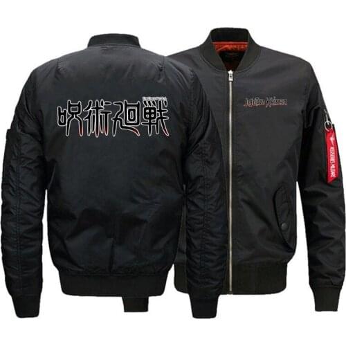 Jujutsu Kaisen Bomber jacket Men Plus size Flight Baseball jackets Male Winter Military Thick Coat Couple Streetwear veste homme