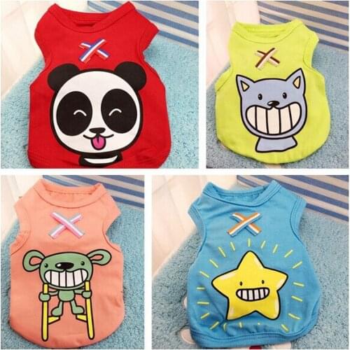 Summer Sports Dog Clothes small and medium Pet Clothing soft breathable Vest Dog Cat Shirt