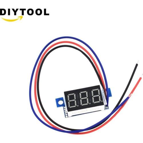 Mini Digital Voltmeter Voltage Tester Meter green 3Bit LED Screen Electronic Parts Accessories Digital Voltmeter