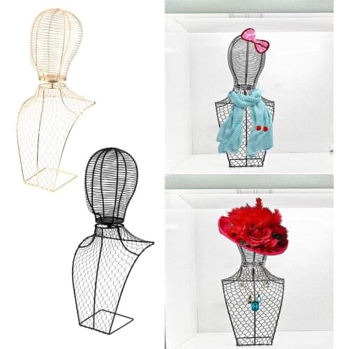 Pack of 2 Unisex Torso Mannequin Head Model Hat Rack Wig Holder Display Stand Rack Supporter