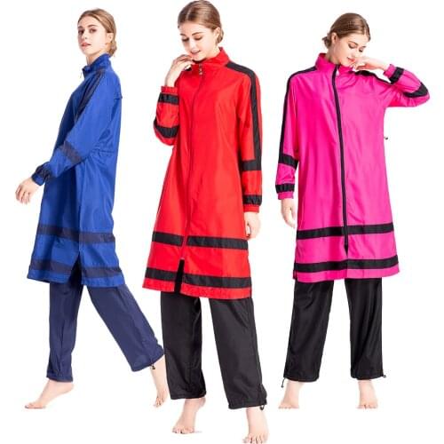 Long Sleeve Solid Plain Full Burkini Muslim Swimwear S-5XL Plus Size Islamic Swimsuit Fashion Turkey Women Cover