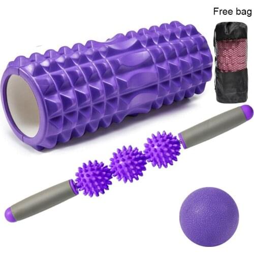 Hollow Yoga Column Back Roller Set Yoga Massage Stick Ball Yoga Ball Fitness Foam Roller Gym Exercise Muscle Relaxation Set