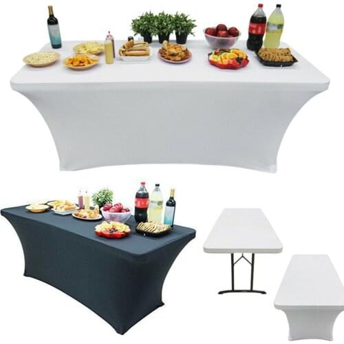 Stretch Rectangle Tablecloth Spandex Table Cloth Wedding Party Table Cover Hotel Home Decor