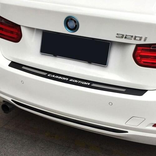 Carbon Fiber Styling Rear Bumper Trunk Guard Sticker For bmw e39 e46 e90 f30 f10 f01 f20 Car Sticker and Decal Accessories