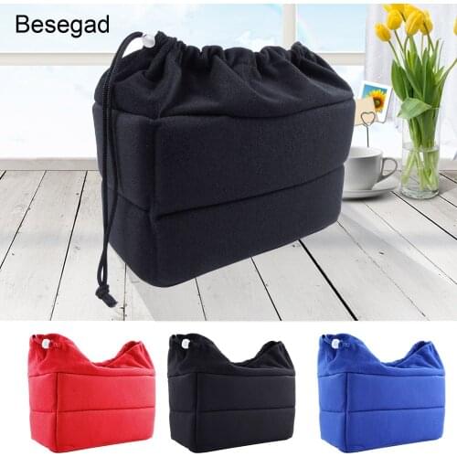 Besegad Carrying Storage Bag Universal Shockproof Interior Sleeve Pouch Case for Sony Canon Nikon Olympus Pentax DSLR SLR Camera