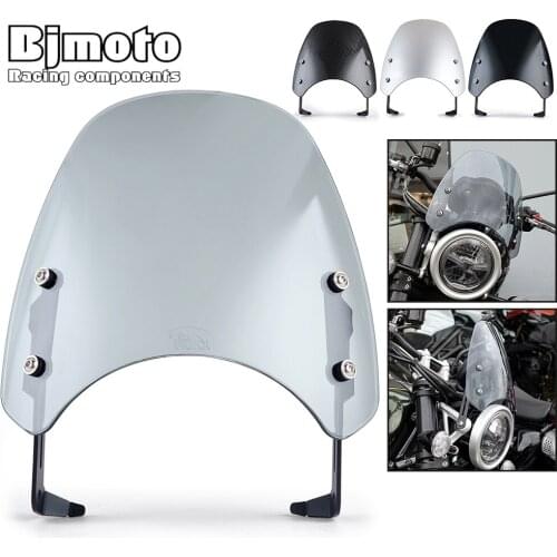 Motorcycle Windscreen Windshield Deflector Protector For Triumph Speed Twin 19-21 Wind Screen Bonneville Scrambler 1200 XE/XC/BE