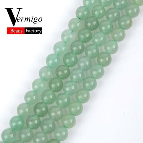 Green Aventurine Natural Stone Beads Minerals Round Loose Beads For Jewelry Making Ball Beads 4 6 8 10 12mm Pick Size 15"Strand