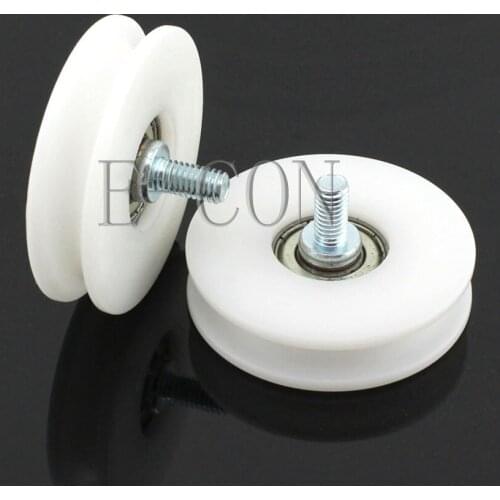 1/2/5/10PCS U plastic Embedded 608 Groove Width 7mm Screw M6 Ball Bearings