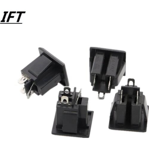 10pcs US Plug AC 125V 15A 3 Terminals Plastic Outlet Power Socket Connector Black 8pcs