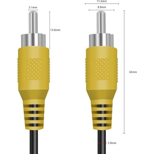 1080P HDTV AV video Adapter Cable Cord Wire 1RCA yellow Cable Support 1080i / 720p HDTV