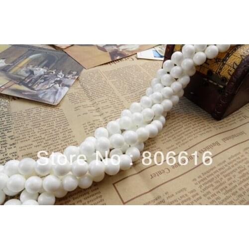 4mm 190pcs Round Natural Stone Beads Tridacna Loose Strands Semi-precious Jewelry Accessories