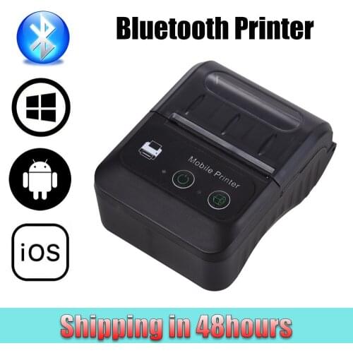2 Inch Thermal Printer ESC/POS Command 80mm/s High Printing Speed Compatible Android iOS Wireless Mini Printer