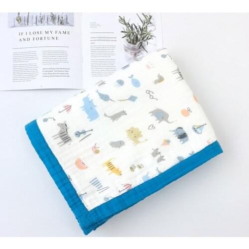 120x150CM 3 Layer Bamboo Cotton Baby Blanket ( 6 Layer Gauze) Soft Baby Blanket Bedding Winter Baby Blanket